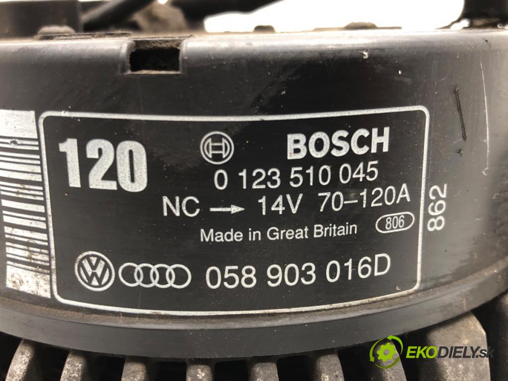 AUDI A6 C5 (4B2) 1997 - 2005    1.8 92 kW [125 KM] benzyna 1997 - 2005  Alternátor 058903016D 0123510045 (Alternátory)