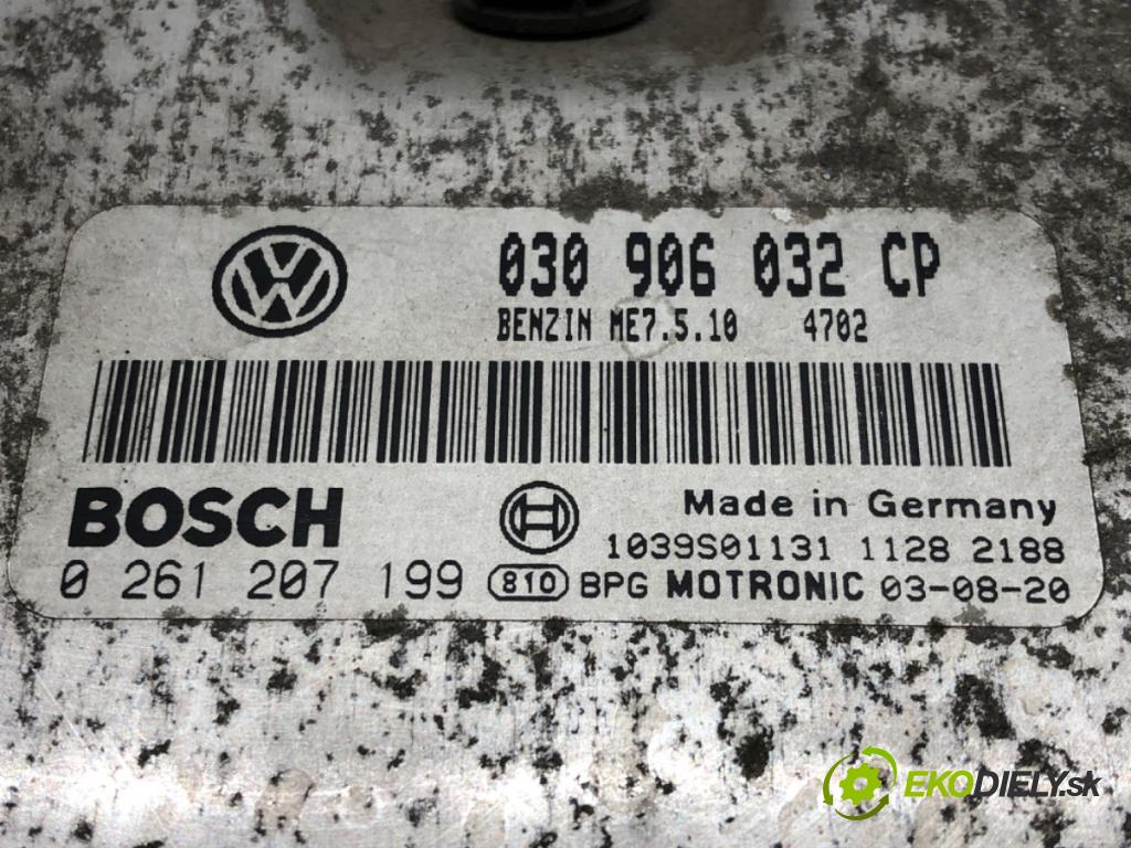VW LUPO I (6X1, 6E1) 1998 - 2005    1.0 37 kW [50 KM] benzyna 1998 - 2005  riadiaca jednotka Motor 030906032CP (Riadiace jednotky)