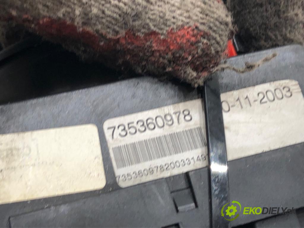 FIAT PANDA (169_) 2003 - 2022    1.1 (169.AXA1A) 40 kW [54 KM] benzyna 2003 - 2022  Prepínač kombinovaný 735360978 (Prepínače, spínače, tlačidlá a ovládače kúrenia)