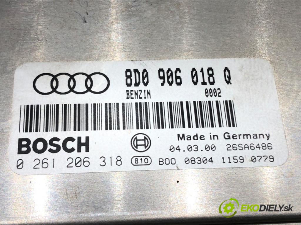 AUDI A4 B5 (8D2) 1994 - 2001    1.8 92 kW [125 KM] benzyna 1994 - 2000  riadiaca jednotka Motor 8D0906018Q (Riadiace jednotky)