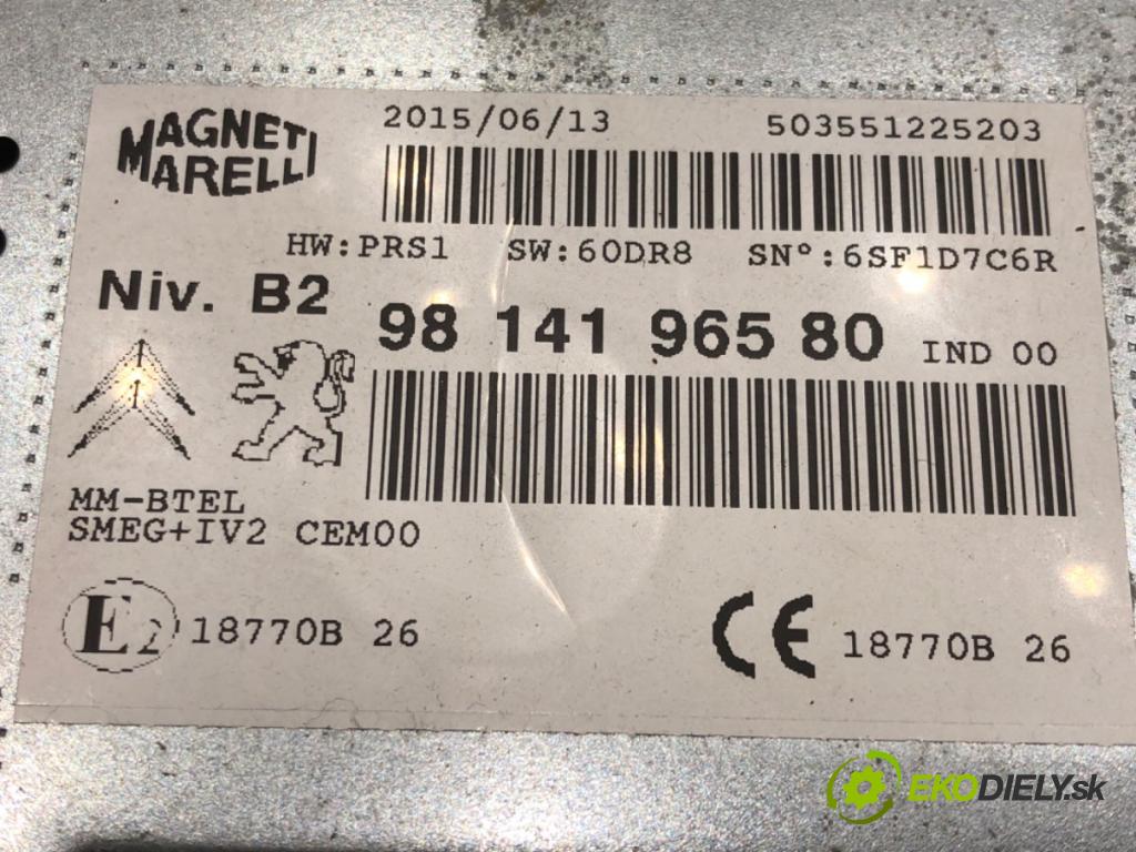 CITROEN C3 II (SC_) 2009 - 2022    1.0 VTi 68 50 kW [68 KM] benzyna 2012 - 2022  RADIO 9814196580 (Audio zariadenia)