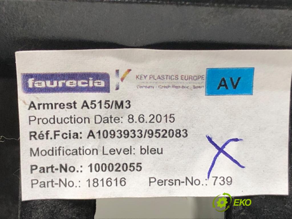 CITROEN C3 II (SC_) 2009 - 2022    1.0 VTi 68 50 kW [68 KM] benzyna 2012 - 2022  Lakťová opierka  (Lakťové opierky)