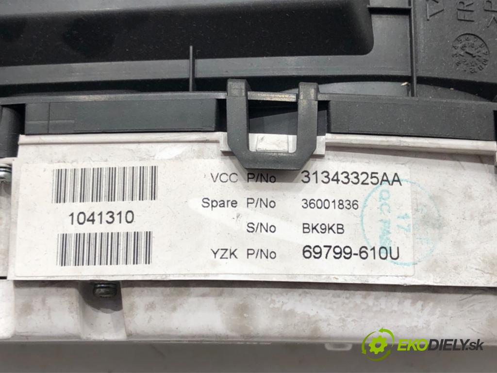 VOLVO V60 I (155, 157) 2010 - 2018    D3 / D4 120 kW [163 KM] olej napędowy 2010 - 2014  Prístrojovka 31343325AA (Prístrojové dosky, displeje)