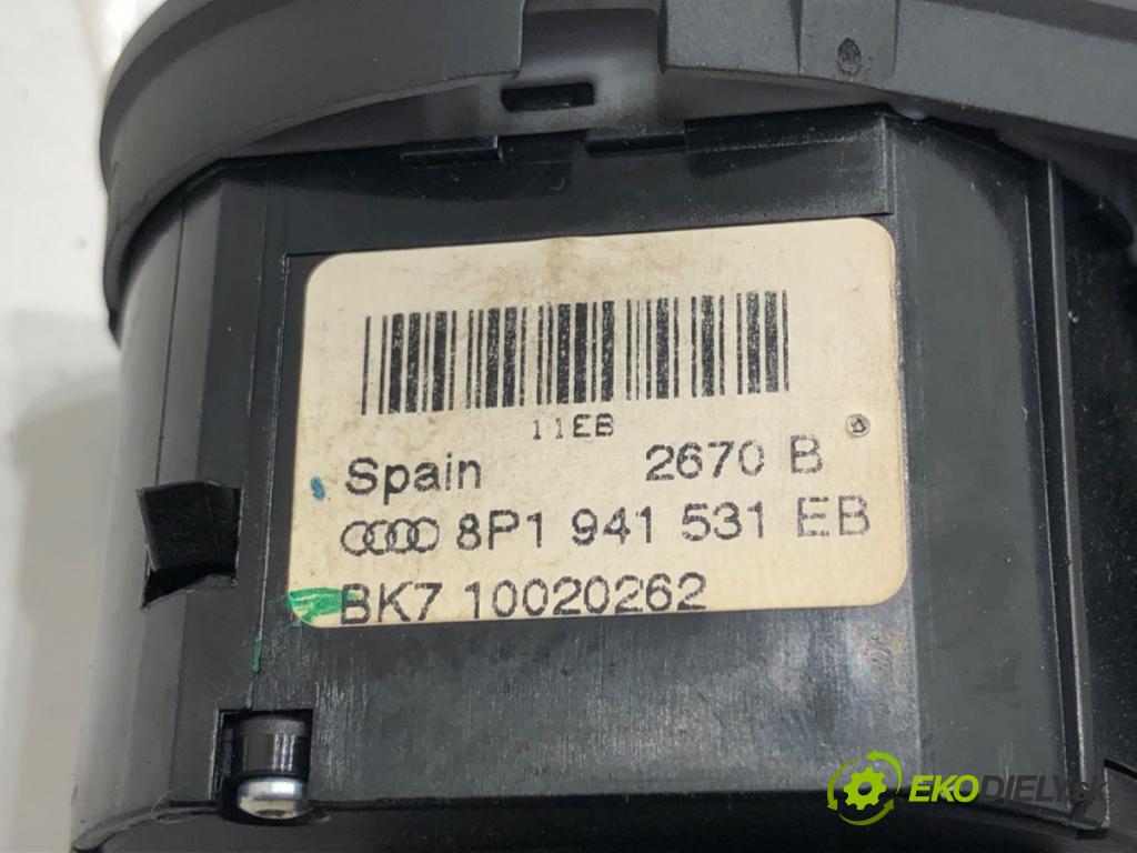 AUDI A3 (8P1) 2003 - 2013    1.8 TFSI 118 kW [160 KM] benzyna 2006 - 2012  spínač světel 8P1941531EB