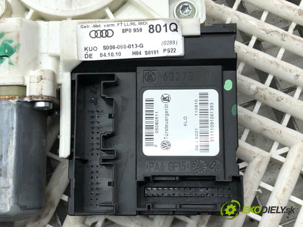AUDI A3 (8P1) 2003 - 2013    1.8 TFSI 118 kW [160 KM] benzyna 2006 - 2012  mechanismus okna levý přední část 8P0959801Q
