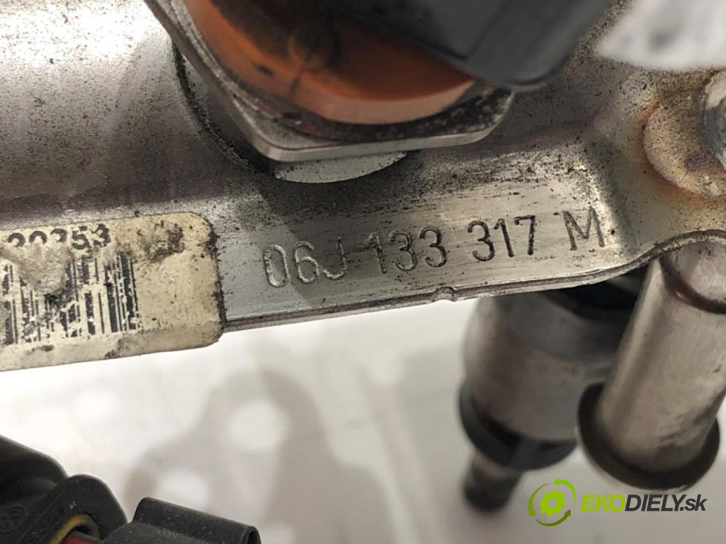AUDI A3 (8P1) 2003 - 2013    1.8 TFSI 118 kW [160 KM] benzyna 2006 - 2012  Lišta vstrekovacia 06J133317M (Vstrekovacie lišty)