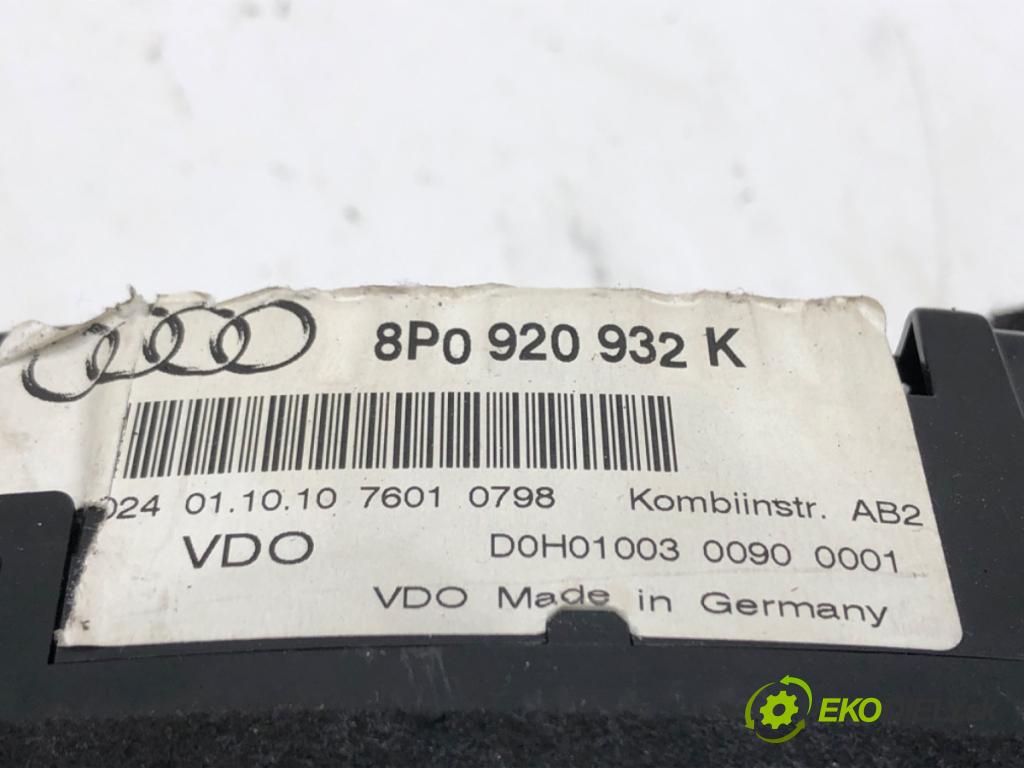 AUDI A3 (8P1) 2003 - 2013    1.8 TFSI 118 kW [160 KM] benzyna 2006 - 2012  Prístrojovka 8P0920932K (Prístrojové dosky, displeje)