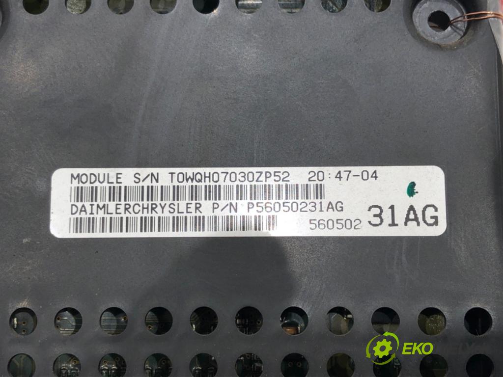 JEEP GRAND CHEROKEE II (WJ, WG) 1998 - 2005    2.7 CRD 4x4 120 kW [163 KM] olej napędowy 2001 - 2005  modul BSI P56050231AG (Pojistkové skříňky)