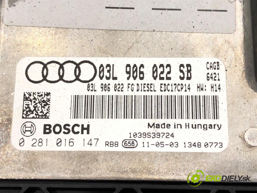 AUDI A6 C6 Avant (4F5) 2004 - 2011    2.0 TDI 100 kW [136 KM] olej napędowy 2005 - 2011  riadiaca jednotka Motor 03L906022SB 0281016147 (Riadiace jednotky)