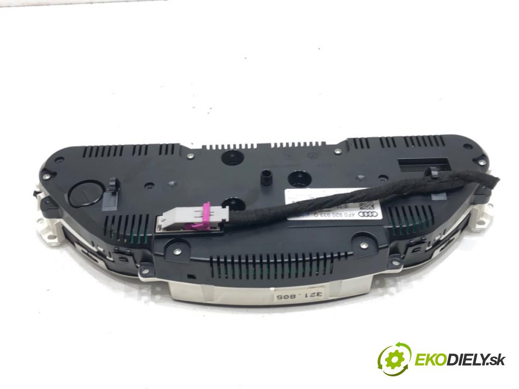 AUDI A6 C6 Avant (4F5) 2004 - 2011    2.0 TDI 100 kW [136 KM] olej napędowy 2005 - 2011  Prístrojovka 4F0920933Q (Prístrojové dosky, displeje)