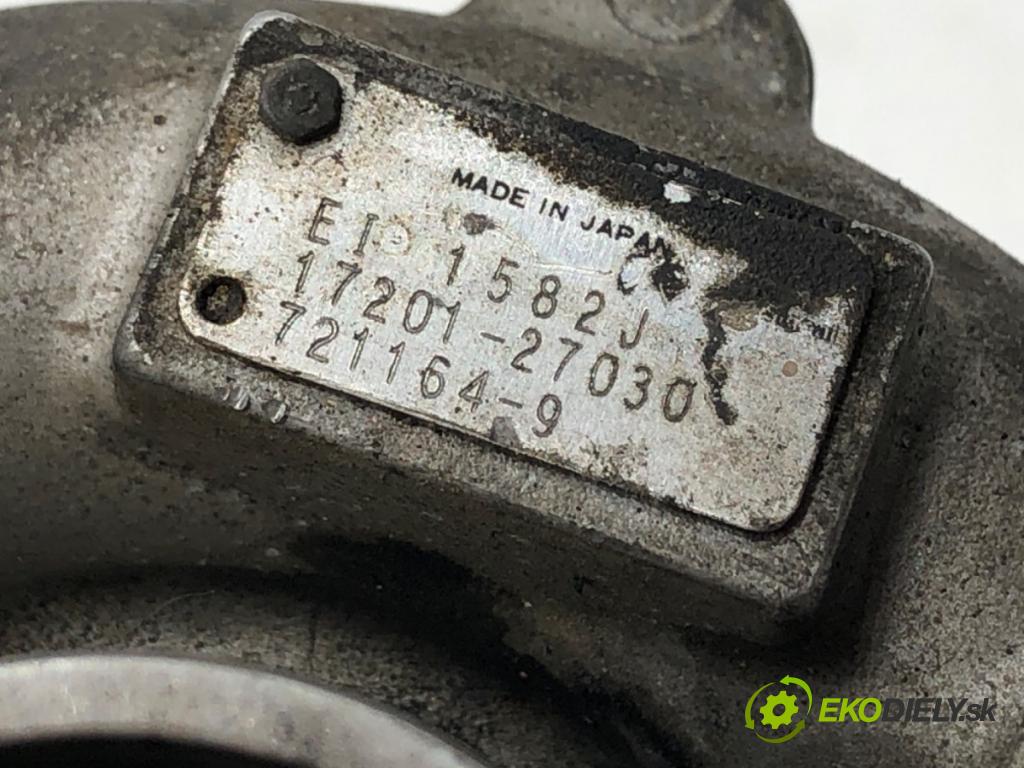 TOYOTA AVENSIS VERSO (_M2_) 2001 - 2011    2.0 D (CLM20_) 85 kW [116 KM] olej napędowy 2001 - 2005  turbo 17201-27030 (Turbodúchadla (kompletní))