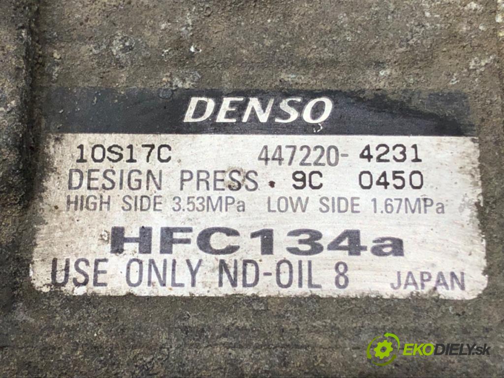 TOYOTA AVENSIS VERSO (_M2_) 2001 - 2011    2.0 D (CLM20_) 85 kW [116 KM] olej napędowy 2001 - 2005  kompresor klimatizace 447220-4231 (Kompresory)
