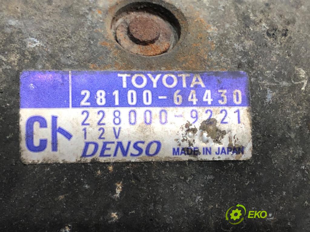 TOYOTA AVENSIS VERSO (_M2_) 2001 - 2011    2.0 D (CLM20_) 85 kW [116 KM] olej napędowy 2001 - 2005  Štartér 28100-64430 (Štartéry)