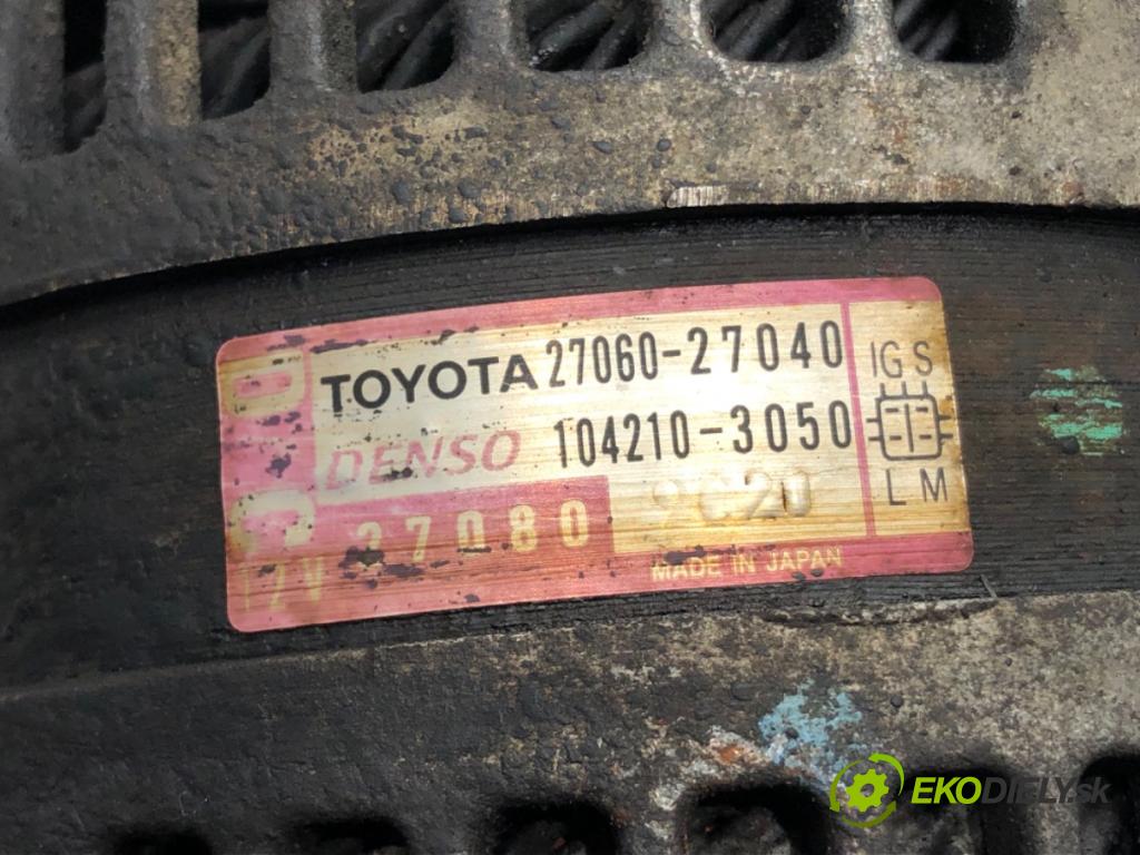 TOYOTA AVENSIS VERSO (_M2_) 2001 - 2011    2.0 D (CLM20_) 85 kW [116 KM] olej napędowy 2001 - 2005  Alternátor 27060-27040 (Alternátory)