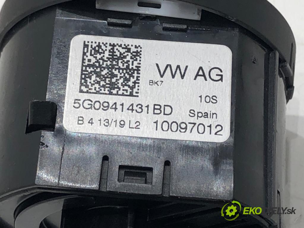 VW GOLF VII Variant (BA5, BV5) 2013 - 2022    1.5 TSI 110 kW [150 KM] benzyna 2017 - 2022  spínač světel 5G0941431BD