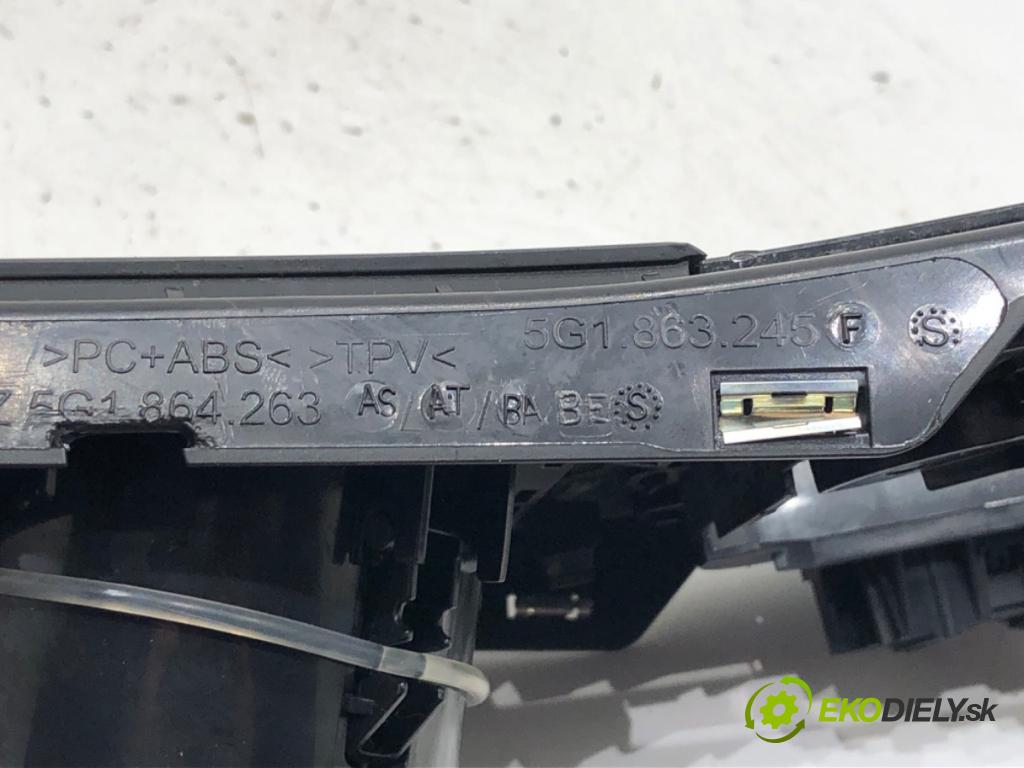 VW GOLF VII Variant (BA5, BV5) 2013 - 2022    1.5 TSI 110 kW [150 KM] benzyna 2017 - 2022  Držiak na nápoje 5G1863245F (Úchyty, držiaky na nápoje)