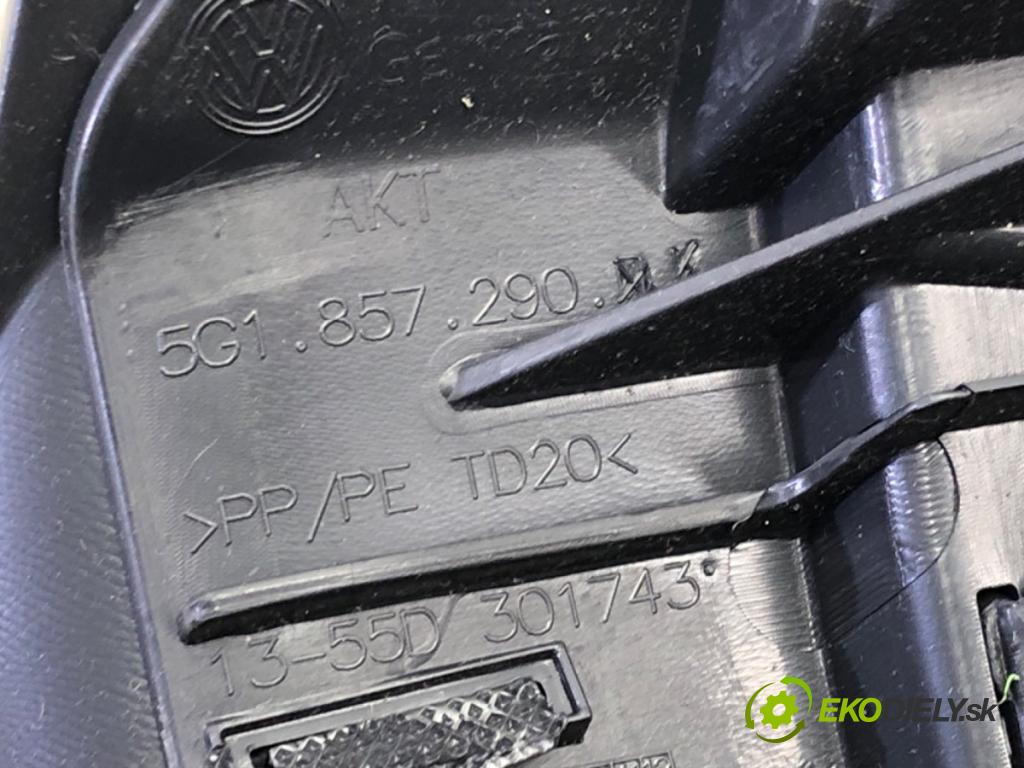 VW GOLF VII Variant (BA5, BV5) 2013 - 2022    1.5 TSI 110 kW [150 KM] benzyna 2017 - 2022  Priehradka, kastlík spolujazdca 5G1857290 (Priehradky, kastlíky)