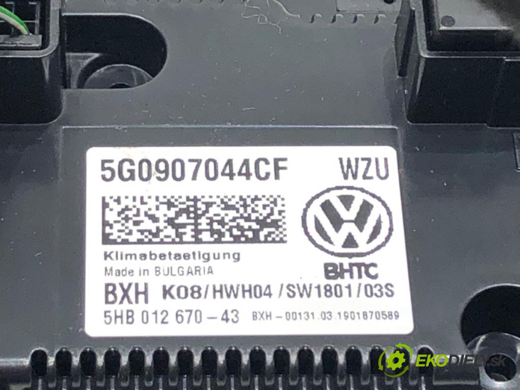 VW GOLF VII Variant (BA5, BV5) 2013 - 2022    1.5 TSI 110 kW [150 KM] benzyna 2017 - 2022  Panel ovládania kúrenia 5G0907044CF (Prepínače, spínače, tlačidlá a ovládače kúrenia)