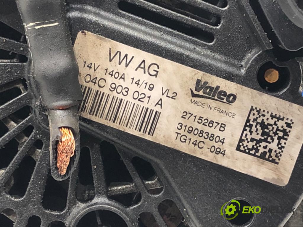 VW GOLF VII Variant (BA5, BV5) 2013 - 2022    1.5 TSI 110 kW [150 KM] benzyna 2017 - 2022  Alternátor 04C903021A (Alternátory)