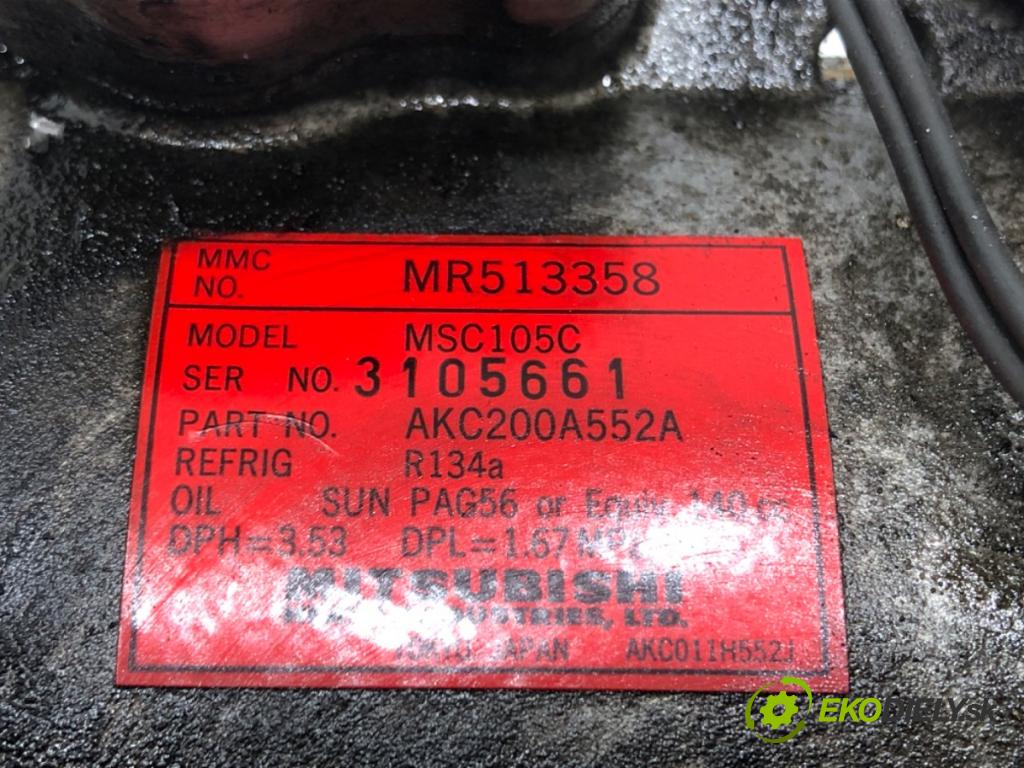 MITSUBISHI OUTLANDER I (CU_W) 2001 - 2008    2.4 108 kW [147 KM] benzyna 2002 - 2003  Kompresor klimatizácie MR513358 (Kompresory klimatizácie)