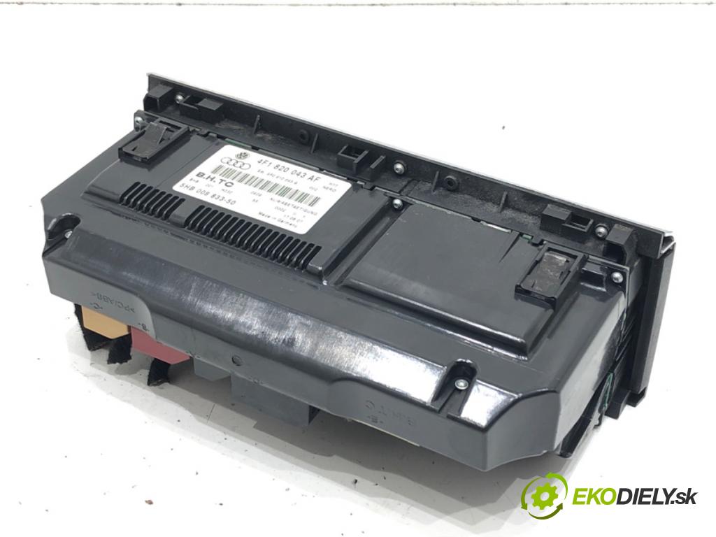 AUDI A6 C6 Avant (4F5) 2004 - 2011    2.0 TDI 103 kW [140 KM] olej napędowy 2005 - 2008  Panel ovládania kúrenia 4F1820043AF (Prepínače, spínače, tlačidlá a ovládače kúrenia)