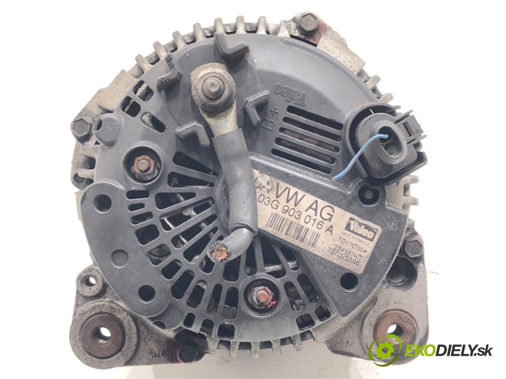 AUDI A6 C6 Avant (4F5) 2004 - 2011    2.0 TDI 103 kW [140 KM] olej napędowy 2005 - 2008  Alternátor 03G903016A (Alternátory)