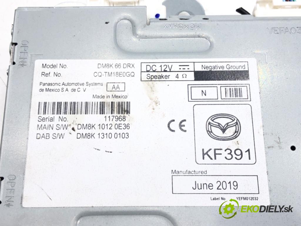MAZDA 2 (DL, DJ) 2014 - 2022    1.5 SKYACTIV-G (DJLFS) 85 kW [115 KM] benzyna 2014 - 2022  RADIO Navigácia DM8K66DRX (Audio zariadenia)