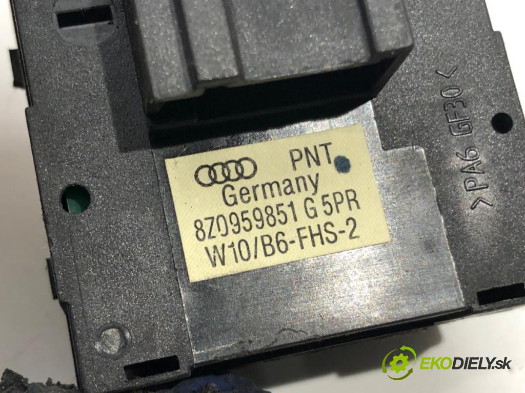 AUDI A3 (8P1) 2003 - 2013    1.6 75 kW [102 KM] benzyna 2003 - 2012  Prepínač okien 8Z0959851G (Prepínače, spínače, tlačidlá a ovládače kúrenia)