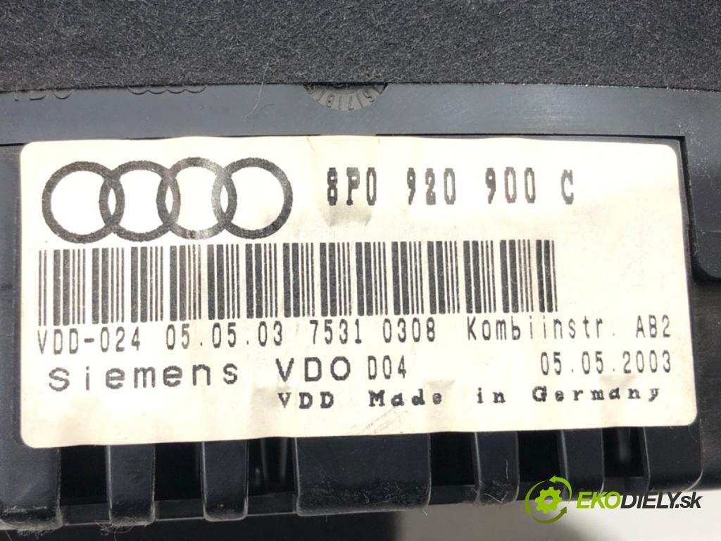AUDI A3 (8P1) 2003 - 2013    1.6 75 kW [102 KM] benzyna 2003 - 2012  Prístrojovka 8P0920900C (Prístrojové dosky, displeje)