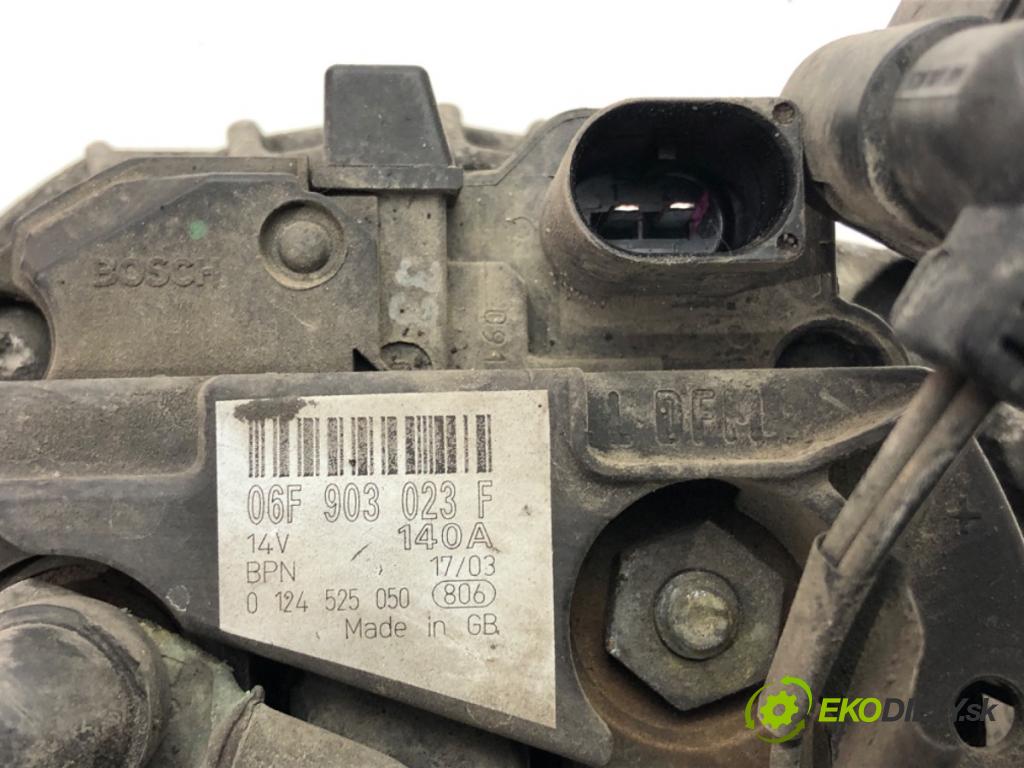 AUDI A3 (8P1) 2003 - 2013    1.6 75 kW [102 KM] benzyna 2003 - 2012  Alternátor 06F903023F (Alternátory)