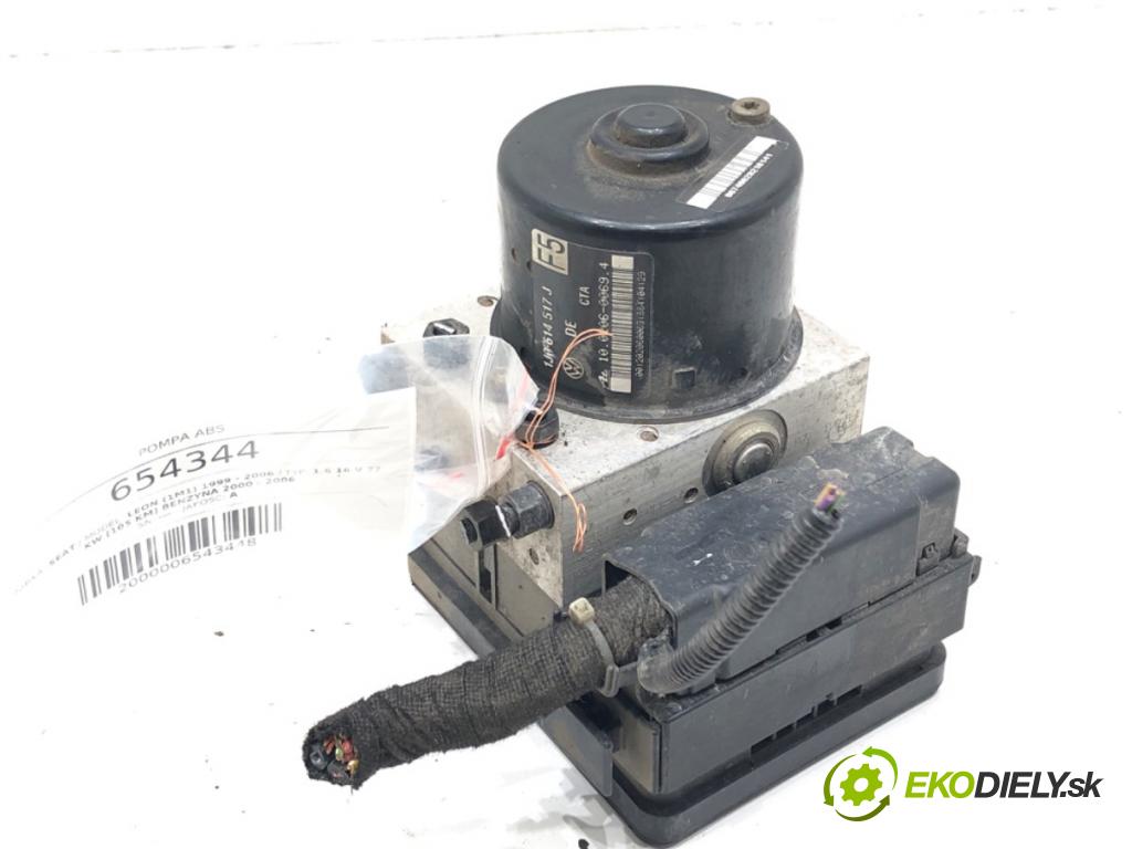 SEAT LEON (1M1) 1999 - 2006    1.6 16 V 77 kW [105 KM] benzyna 2000 - 2006  Pumpa ABS 1J0614517J (Pumpy ABS)