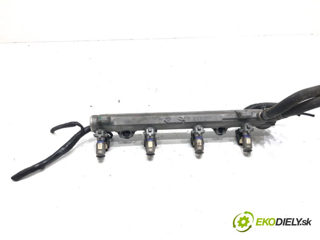 SEAT LEON (1M1) 1999 - 2006    1.6 16 V 77 kW [105 KM] benzyna 2000 - 2006  Lišta vstrekovacia Vstrekovacie ventily 036133319AL (Vstrekovacie lišty)