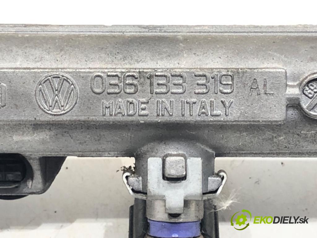 SEAT LEON (1M1) 1999 - 2006    1.6 16 V 77 kW [105 KM] benzyna 2000 - 2006  Lišta vstrekovacia Vstrekovacie ventily 036133319AL (Vstrekovacie lišty)