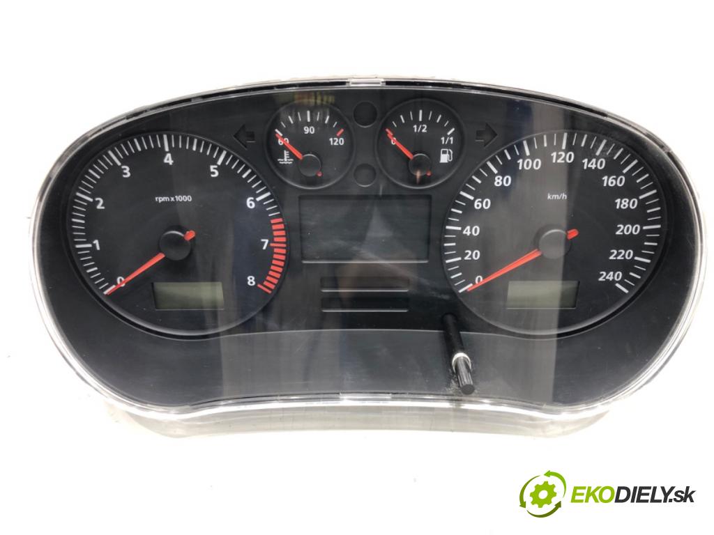 SEAT LEON (1M1) 1999 - 2006    1.6 16 V 77 kW [105 KM] benzyna 2000 - 2006  Prístrojovka 1M0920822A (Prístrojové dosky, displeje)