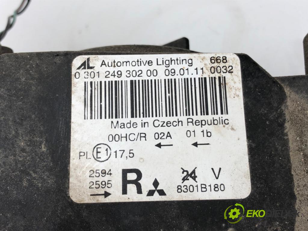 MITSUBISHI COLT VI (Z3_A, Z2_A) 2002 - 2012    1.3 70 kW [95 KM] benzyna 2004 - 2012  Svetlomet pravy predný 8301B180