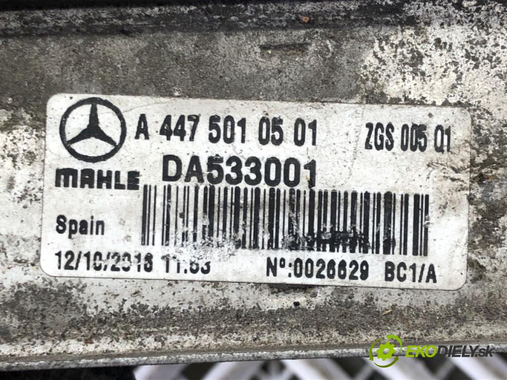 MERCEDES-BENZ VITO Skrzynia (W447) 2014 - 2022    111 CDI (447.601, 447.603, 447.605) 84 kW [114 KM] olej napędowy 2014 - 2022  intercooler A4475010501 (Intercoolery (chladiče nasávaného vzduchu))