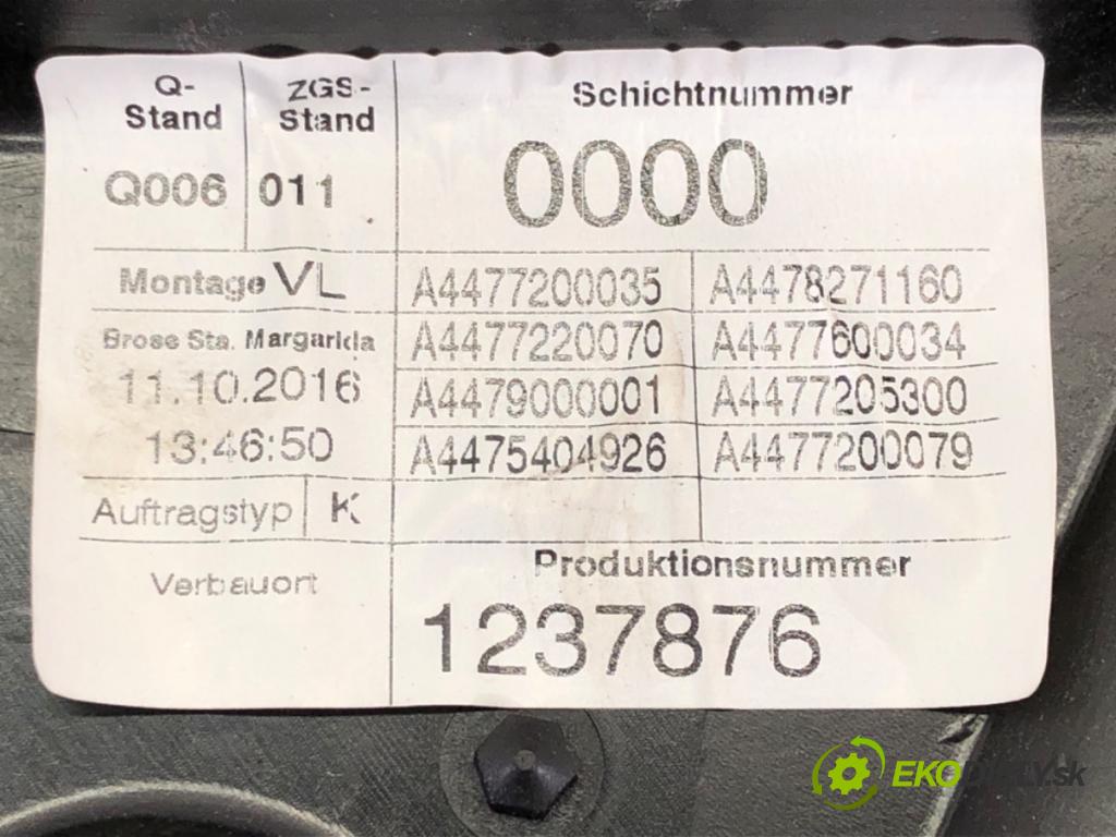 MERCEDES-BENZ VITO Skrzynia (W447) 2014 - 2022    111 CDI (447.601, 447.603, 447.605) 84 kW [114 KM] olej napędowy 2014 - 2022  mechanismus okna levý přední část A4479063500