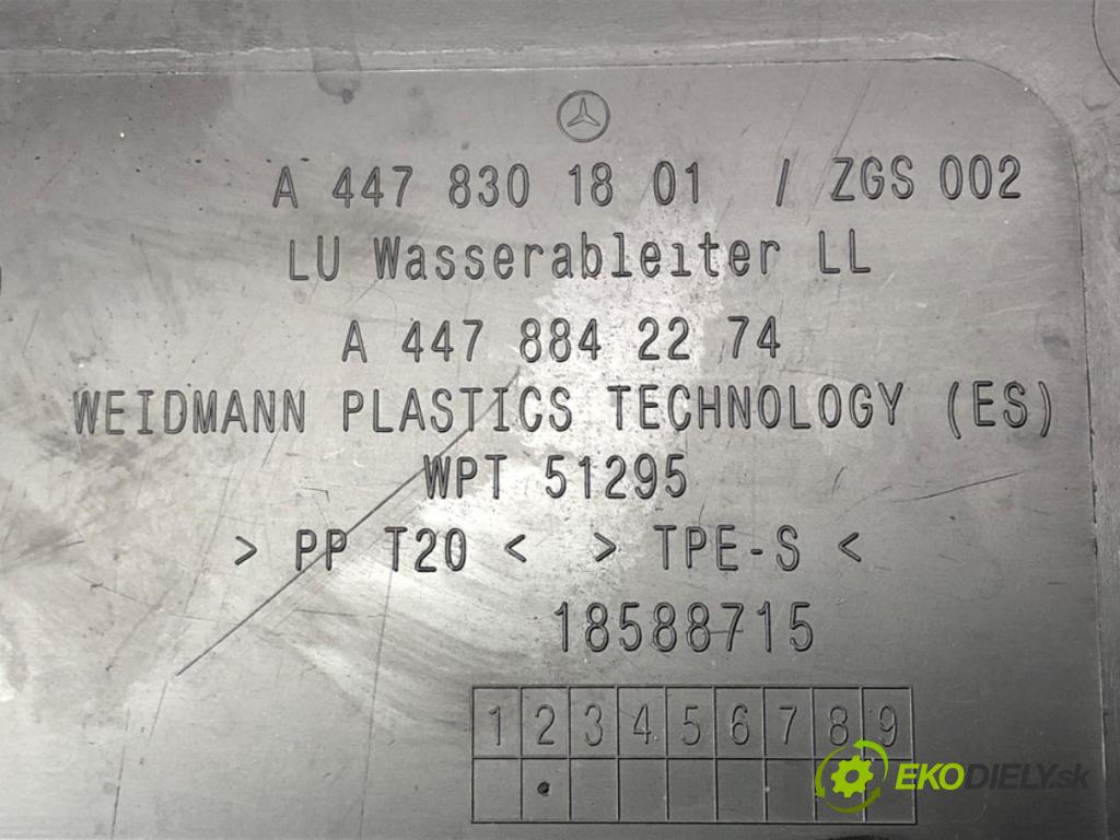 MERCEDES-BENZ VITO Skrzynia (W447) 2014 - 2022    111 CDI (447.601, 447.603, 447.605) 84 kW [114 KM] olej napędowy 2014 - 2022  Torpédo, plast pod čelné okno A4478301801 (Torpéda)