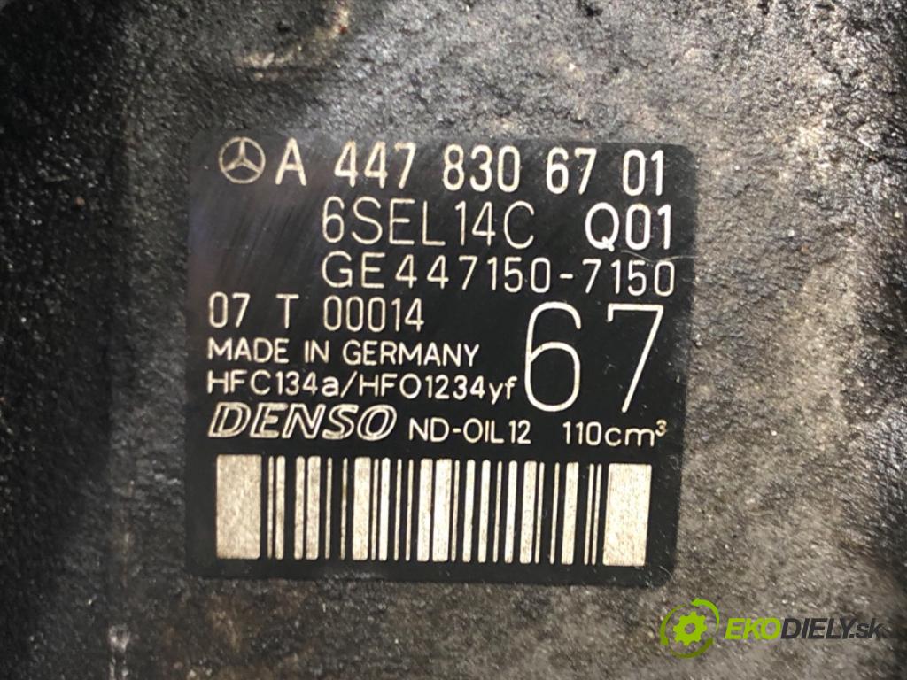 MERCEDES-BENZ VITO Skrzynia (W447) 2014 - 2022    111 CDI (447.601, 447.603, 447.605) 84 kW [114 KM] olej napędowy 2014 - 2022  kompresor klimatizace A4478306701 (Kompresory)