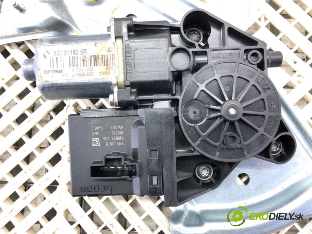 RENAULT SCÉNIC III (JZ0/1_) 2008 - 2022    1.5 dCi 81 kW [110 KM] olej napędowy 2009 - 2022  mechanismus okna levý přední část 807311805R