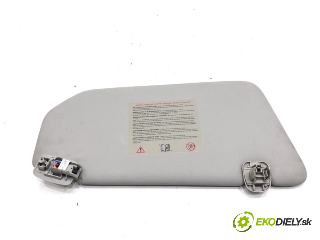 RENAULT SCÉNIC III (JZ0/1_) 2008 - 2022    1.5 dCi 81 kW [110 KM] olej napędowy 2009 - 2022  Clona slnečná ľavy 