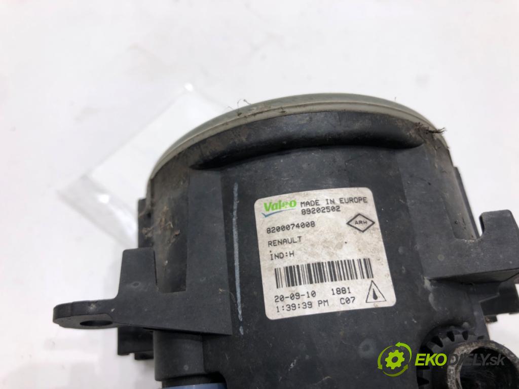 RENAULT SCÉNIC III (JZ0/1_) 2008 - 2022    1.5 dCi 81 kW [110 KM] olej napędowy 2009 - 2022  hmlové svetlo, hmlovka pravý přední část 8200074008