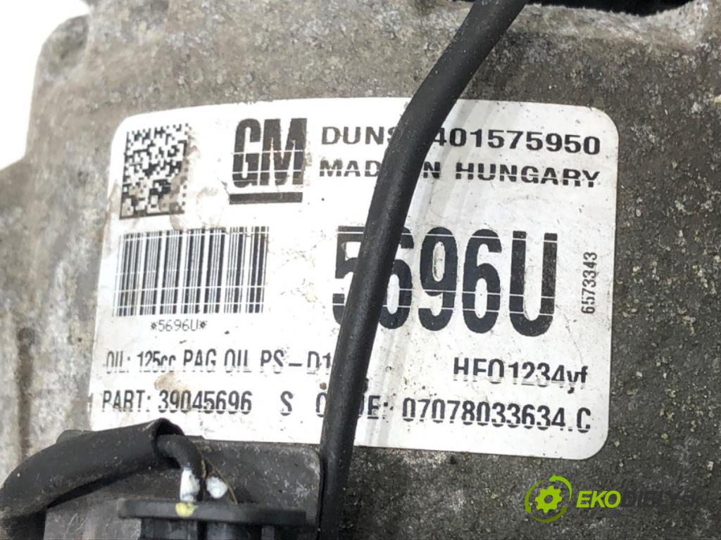 OPEL ASTRA J sedan 2012 - 2022    1.4 Turbo (69) 103 kW [140 KM] benzyna 2012 - 2022  kompresor klimatizace 39045696 (Kompresory)