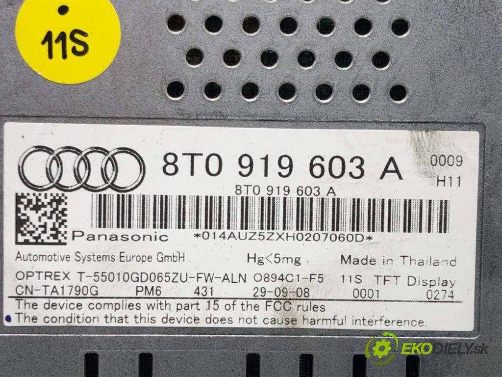 AUDI A4 B8 Avant (8K5) 2007 - 2015    1.8 TFSI 88 kW [120 KM] benzyna 2008 - 2015  Dislpej 8T0919603A (Prístrojové dosky, displeje)