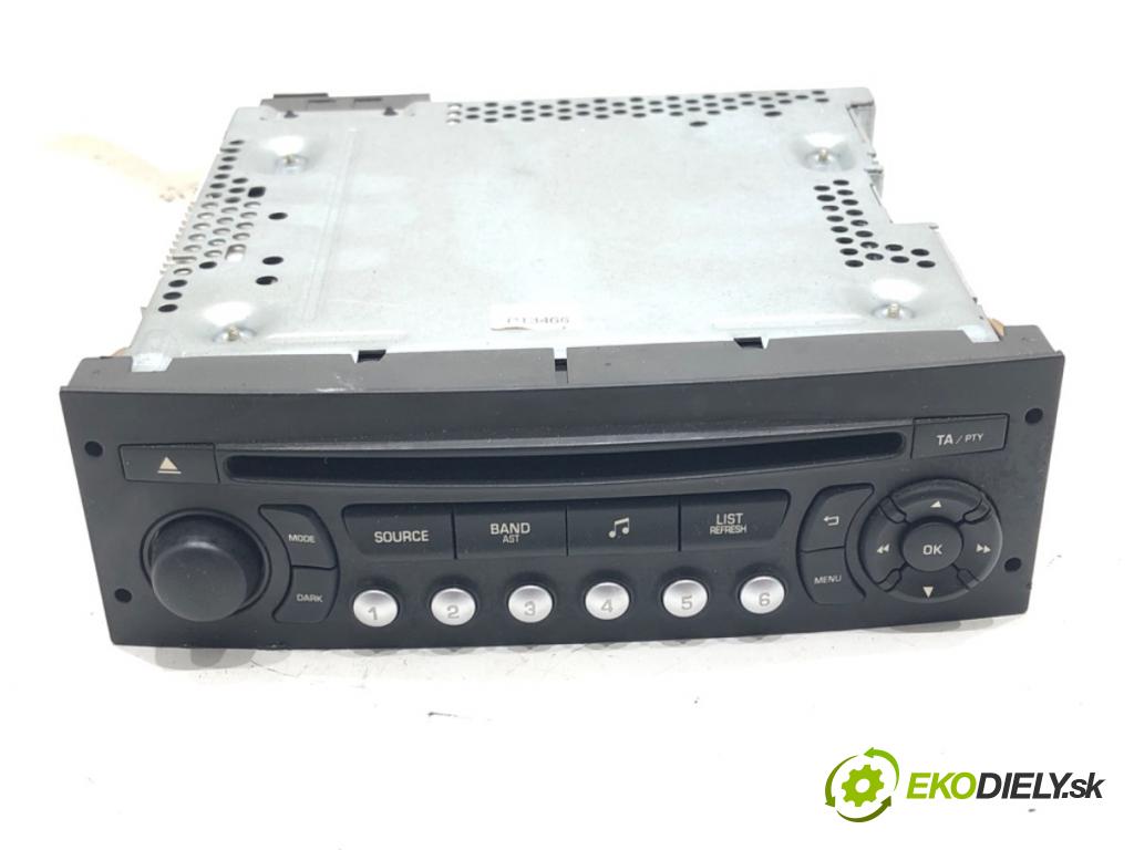 CITROEN BERLINGO Nadwozie pełne/minivan (B9) 2008 - 2022    1.6 HDi 90 68 kW [92 KM] olej napędowy 2010 - 2022  RADIO 98032839XT (Audio zariadenia)