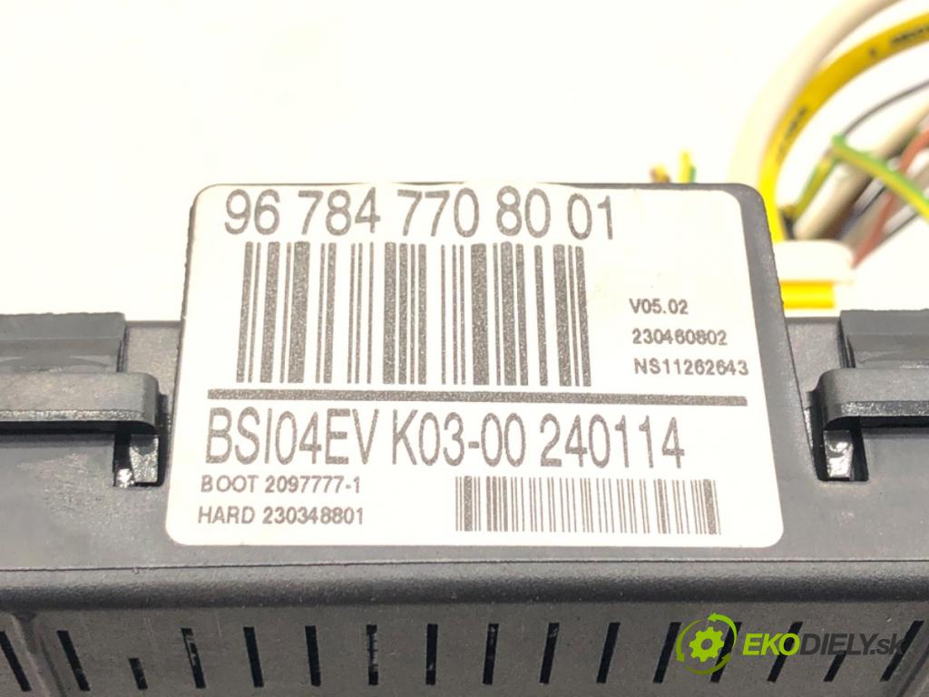 CITROEN BERLINGO Nadwozie pełne/minivan (B9) 2008 - 2022    1.6 HDi 90 68 kW [92 KM] olej napędowy 2010 - 2022  modul BSI 9678477080 (Pojistkové skříňky)