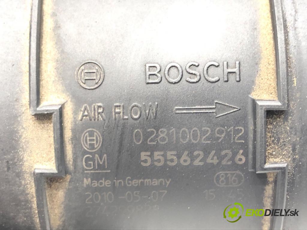 OPEL INSIGNIA A (G09) 2008 - 2017    2.0 CDTI (68) 96 kW [131 KM] olej napędowy 2008 - 2017  Váha vzduchu 55562426 0281002912 (Váhy vzduchu)