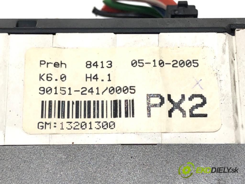 OPEL ZAFIRA B Nadwozie pełne/minivan (A05) 2005 - 2015    1.9 CDTI VAN (M75) 88 kW [120 KM] olej napędowy 2005 - 2015  Panel ovládania kúrenia 13201300 (Prepínače, spínače, tlačidlá a ovládače kúrenia)