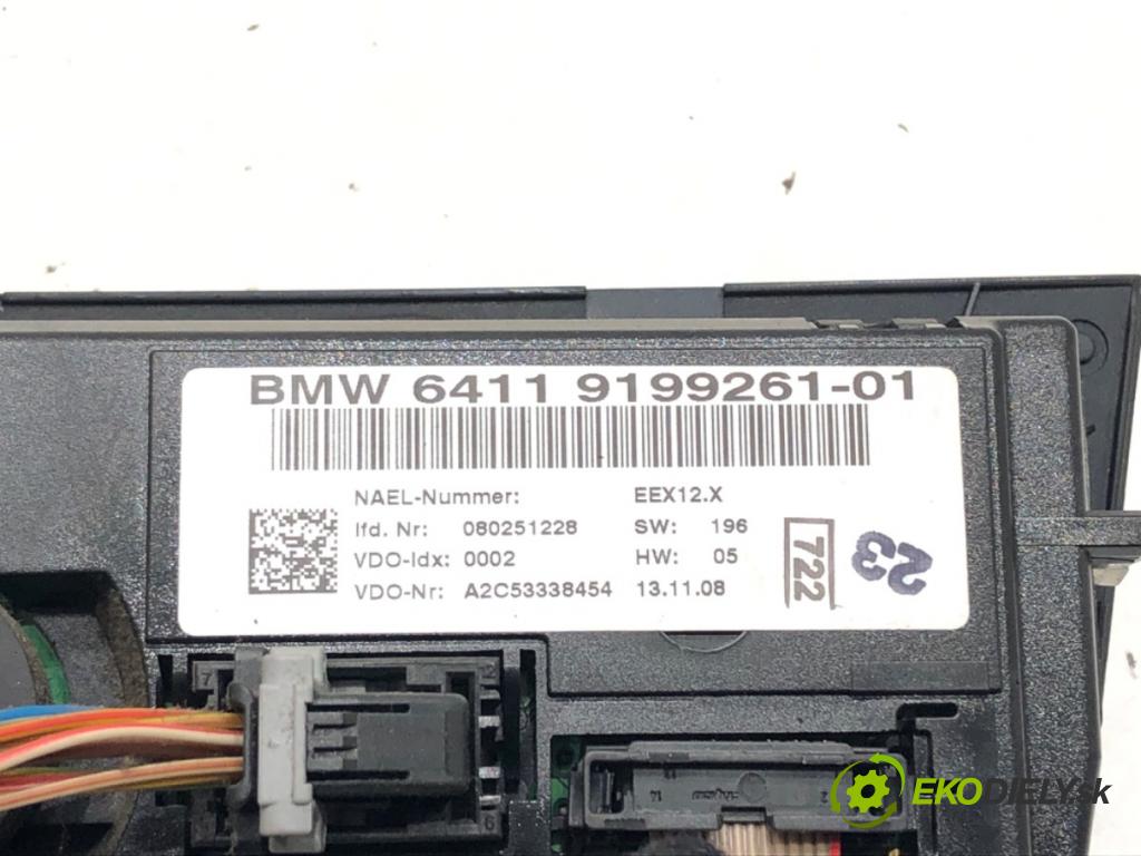 BMW 3 coupe (E92) 2005 - 2013    328 i xDrive 172 kW [234 KM] benzyna 2008 - 2013  Panel ovládania kúrenia 9199261 (Prepínače, spínače, tlačidlá a ovládače kúrenia)