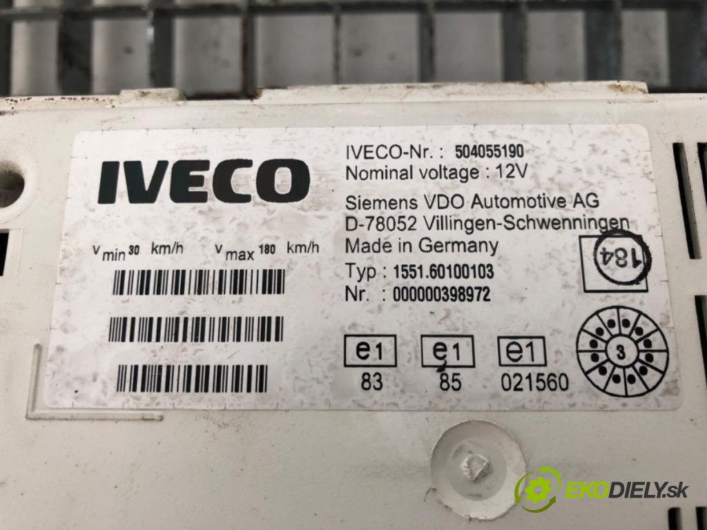 IVECO DAILY III Skrzynia 1997 - 2009    35 C 12 V, 35 S 12 V (AGKA43A2, AGKB43A2, AGKB46A2,... 85 kW [116 KM] olej napędowy 2002 - 2007  Prístrojovka 504055190 (Prístrojové dosky, displeje)